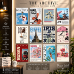 The Archive 12 Pcs PVC Wallmate set – travel wall decor