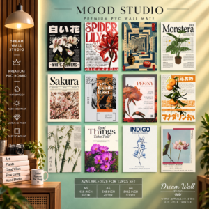 Mood Studio 12 Pcs PVC Wallmate set – aesthetic wall decor