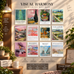 Visual Harmony 12 Pcs PVC Wallmate set – travel art wall decor