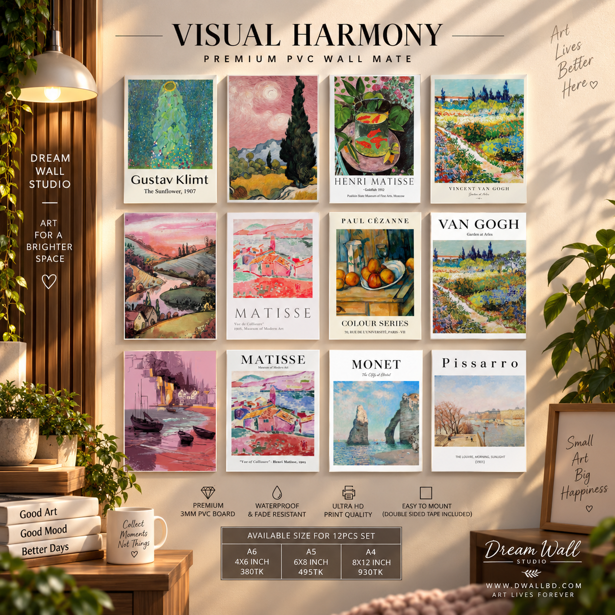 Visual Harmony 12 Pcs PVC Wallmate set – travel art wall decor