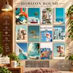 Horizon Bound 12 Pcs PVC Wallmate set – travel wall decor