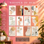 Whisper of Her 12 Pcs PVC Wallmate set – line art wall decor