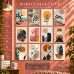 Boho Collective 12 Pcs PVC Wallmate set – boho wall decor