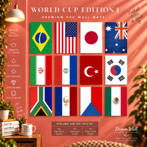World Cup Edition 1 12 Pcs PVC Wallmate set – World Cup wall decor