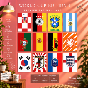 World Cup Edition 4 12 Pcs PVC Wallmate set – World Cup wall decor