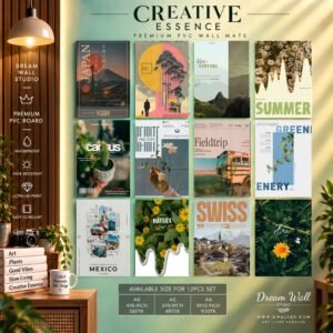 Creative Essence 12 Pcs PVC Wallmate set – travel art wall decor