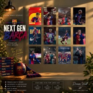 Next Gen Barca 12 Pcs PVC Wallmate set – FC Barcelona wall decor