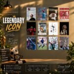 Legendary Icon 12 Pcs PVC Wallmate set – football wall decor