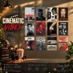 Cinematic Vibes 12 Pcs PVC Wallmate set – movie wall decor