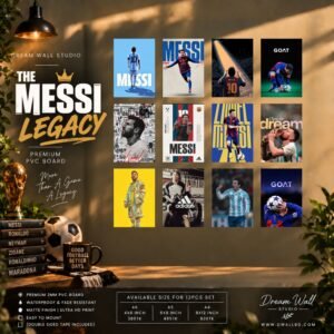 The Messi Legacy 12 Pcs PVC Wallmate set – Messi wall decor