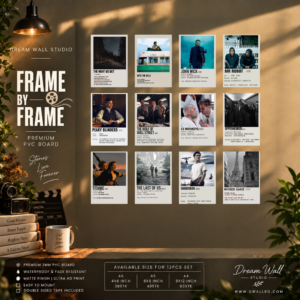 Frame by Frame 12 Pcs PVC Wallmate set – movie wall decor