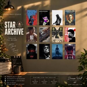 Star Archive 12 Pcs PVC Wallmate set – movie wall decor