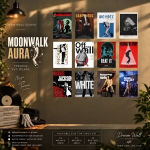 Moonwalk Aura 12 Pcs PVC Wallmate set – Michael Jackson wall decor