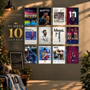 Number 10 Legacy 12 Pcs PVC Wallmate set – Messi wall decor
