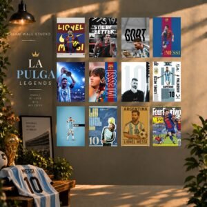 La Pulga Legends 12 Pcs PVC Wallmate set – Messi wall decor
