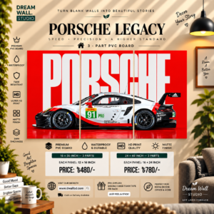 Porsche Legacy 3 Part PVC Wallboard Set