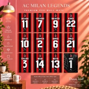 AC Milan Legends 12 Pcs PVC Wallmate set – AC Milan wall decor