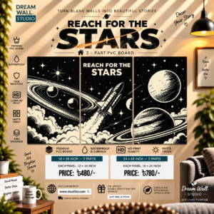 Reach for the Stars 3 Part PVC Wallboard Set
