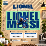 Lionel Messi Blue 3 Part PVC Wallboard Set