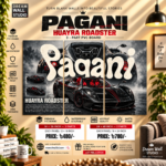 Pagani Huayra Roadster 3 Part PVC Wallboard Set