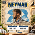 Neymar Brazilian Icon 3 Part PVC Wallboard Set