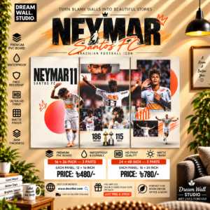 Neymar Jr Collage 3 Part PVC Wallboard Set