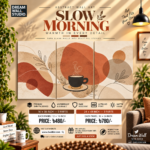 Slow Morning 3 Part PVC Wallboard Set