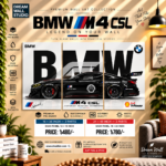 BMW M4 CSL 3 Part PVC Wallboard Set