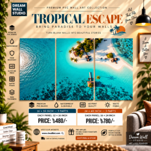 Tropical Escape 3 Part PVC Wallboard Set