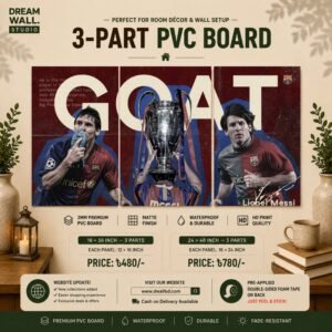 Messi GOAT 3 Part PVC Wallboard Set