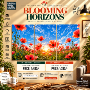 Blooming Horizons 3 Part PVC Wallboard Set