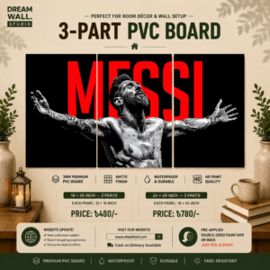 Messi Red 3 Part PVC Wallboard Set