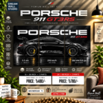 Porsche 911 GT3 RS Black 3 Part PVC Wallboard Set