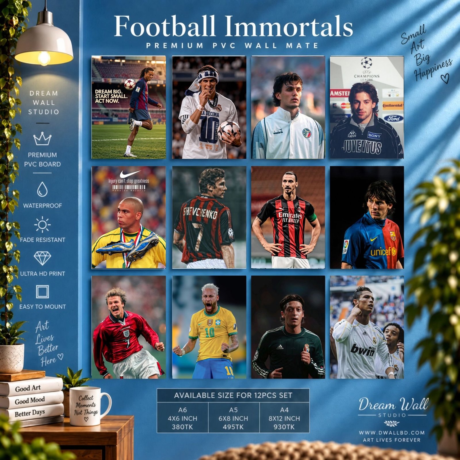 Football Immortals PVC Wallmate | 12pcs set