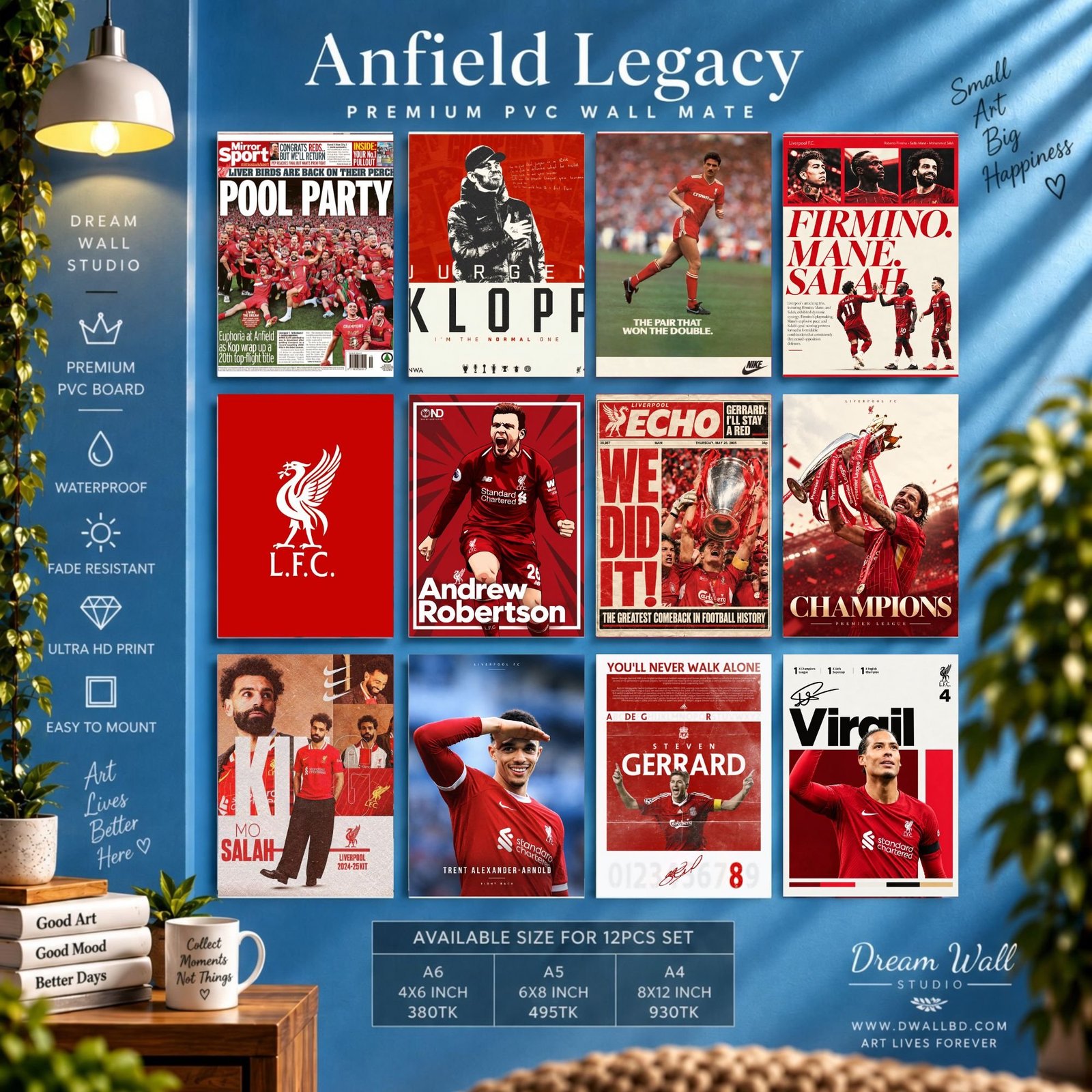 Anfield Legacy PVC Wallmate | 12pcs set