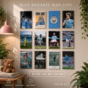 Blue Dynasty Man City PVC Wallmate | 12pcs set