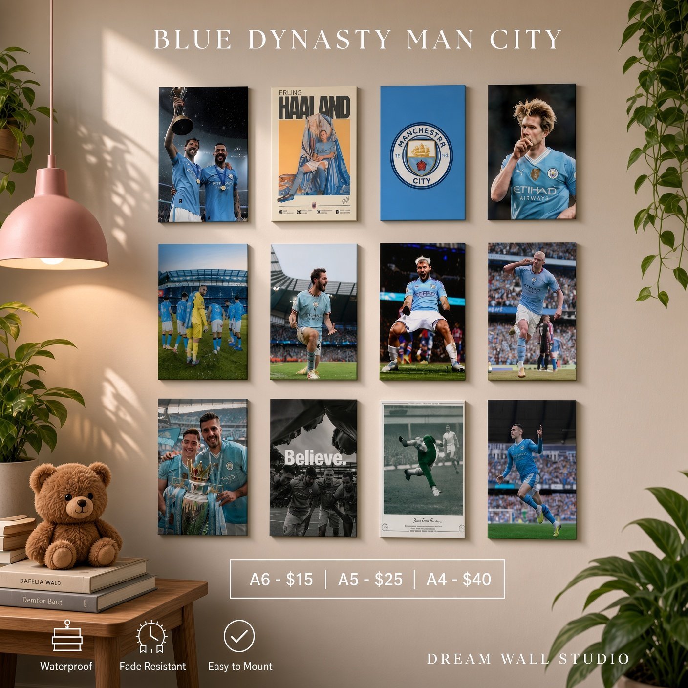 Blue Dynasty Man City PVC Wallmate | 12pcs set