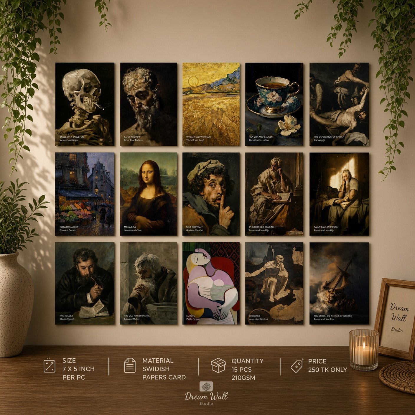 Masterpiece Chronicles Poster Set – ১৫ পিস পোস্টার কার্ড সেট