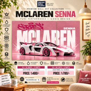 McLaren Senna Pink Graffiti 3 Part PVC Wallboard Set
