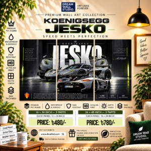 Koenigsegg Jesko Speed Meets Perfection 3 Part PVC Wallboard Set
