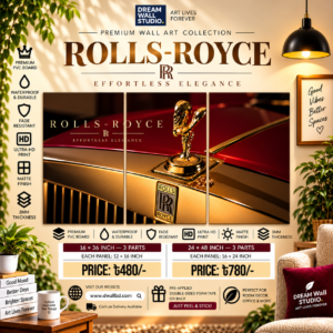 Rolls-Royce Spirit of Ecstasy 3 Part PVC Wallboard Set