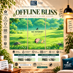 Offline Bliss – No Internet 3 Part PVC Wallboard Set