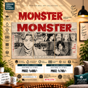 Monster – Johan & Tenma Manga 3 Part PVC Wallboard – Dream Wall Studio