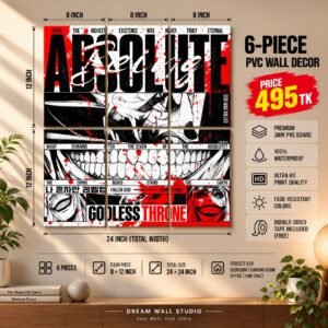 Absolute – Godless Throne 6 Piece PVC Wall Decor – 3mm PVC board, 8x12 inch each – Dream Wall Studio