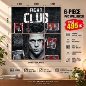 Fight Club 6 Piece PVC Wall Decor – 3mm PVC board, 8x12 inch each – Dream Wall Studio