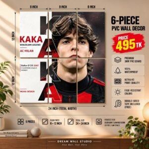 Kaka – AC Milan Legend 6 Piece PVC Wall Decor – 3mm PVC board, 8x12 inch each – Dream Wall Studio