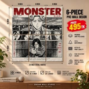 Monster – Johan 6 Piece PVC Wall Decor – 3mm PVC board, 8x12 inch each – Dream Wall Studio