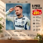 Neymar Santos Salute 6 Piece PVC Wall Decor – 3mm PVC board, 8x12 inch each – Dream Wall Studio