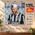 Neymar Santos Smile 6 Piece PVC Wall Decor – 3mm PVC board, 8x12 inch each – Dream Wall Studio