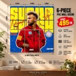 Neymar Sugar Rush 6 Piece PVC Wall Decor – 3mm PVC board, 8x12 inch each – Dream Wall Studio